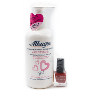 ALKAGIN Girl Detergente Intimo 250ml + Smalto Korff Omaggio (colore nude)