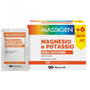 Magnesio E Potassio Zero Zuccheri-Integratore Alimentare Massigen