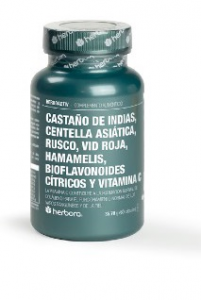 Herbora Castaño De Indias, Centella, Rusco, Vid 60 Caps