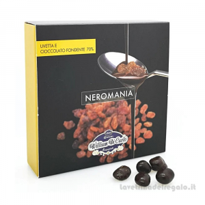 Confetti Neromania uvetta e cacao fondente 120gr/1Kg William Di Carlo Sulmona - Italy