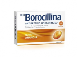 NeoBorocillina Antisettico Orofaringeo 6,4 mg + 52 mg - Miele e Limone 16 Pastiglie