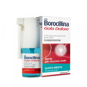 NeoBorocillina Gola Dolore 37,5 mg - Flaconcino spray 15 ml gusto Menta