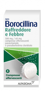 NeoBorocillina Raffreddore e Febbre 500 mg + 60 mg - 8 compresse effervescenti
