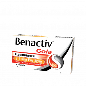 Benactiv Gola 8,75 mg - 16 pastiglie Gusto Arancia Senza Zucchero