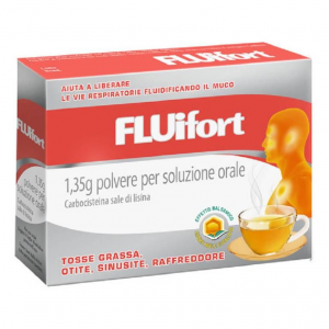 FLUifort 1,35g polvere per soluzione orale 12 bustine Aroma miele ed eucalipto
