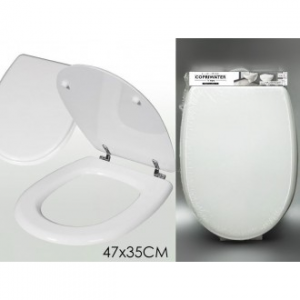 Copriwater Colore Bianco Fissabile 47x35 Cm Per Sanitari Accessori Bagno Pulizia