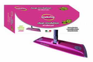 Clean Revolution Kit Scopa + 8 panni adesivi PANNO CATTURA PELI  INODORINA 