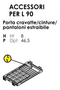 PORTA CRAVATTE/CINTURE/ PANTALONI ESTRAIBILE