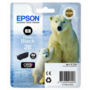 Cartuccia di inchiostro Nero Photo Claria Premium 26 Orso Polare