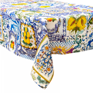 Ischia collection digital print tablecloth