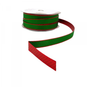 EDG nastro fetuccia verde e rosso Natale 10mm