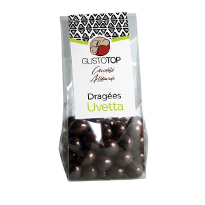  Confezione di Dragèes da 90 grammi, uvetta ricoperta di cioccolato fondente