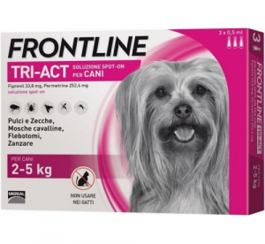 Frontline tri-act Cani 2-5 kg 3 pipette