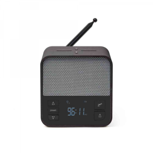 Lexon Oslo News Lite speaker Bluetooth e radio FM con caricatore wireless - nero