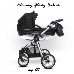 Baby Atelier - TRIO BABYACTIVE MOMMY GLOSSY SILVER - black