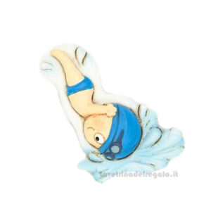 Magnete bambino Nuotatore in resina 3x5 cm - Bomboniera comunione bimbo