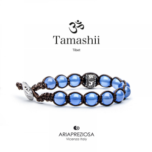 Bracciale Tamashii Ruota Preghiera Agata Blu BHS1100-18