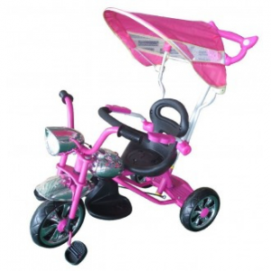 General Trade Triciclo Rosa e Nero Con Rotelle Giocattolo Bambina