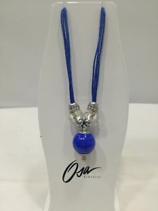 Collana donna Osa cod. 70201 blu con ciondolo perla di murano