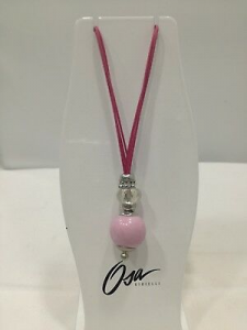 Collana donna Osa cod. 70204 rosa con ciondolo perla di murano