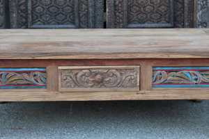 Tavolino da salotto in legno di teak con cassetto