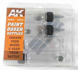 AK INTERACTIVE AK-9047
Paint Doser Bottles 4x60 ml