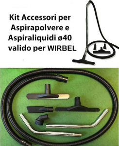 929 Tuyau Flexible et accessoires pour Aspirateur eau & poussières ø40 valido pour WIRBEL
