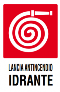 CARTELLO LANCIA ANTINCENDIO IDRANTE 20X30