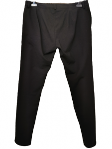 Pantalone donna nero | in crèpe di lana | con tasche laterali | taglio