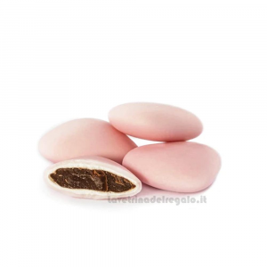 Conf. 5 pz - Confetti Cuore rosa al cioccolato William Di Carlo Sulmona - Italy