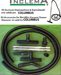 KIT tubo flessibile e Accessori Aspirapolvere & Aspiraliquidi ø35 (tubo diametro 32) valido per COLUMBUS