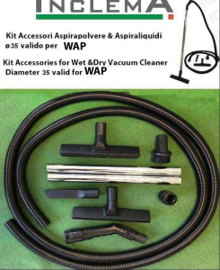 KIT tubo flessibile e Accessori Aspirapolvere & Aspiraliquidi ø35 (tubo diametro 32) valido per WAP