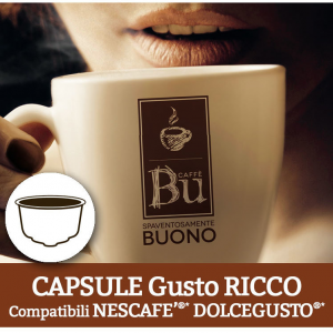 Caffè BU Kit 128 capsule miscela RICCO per macchine Dolce Gusto
