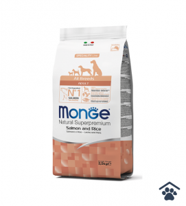 Monge All Breeds Adult Salmone e Riso 2,5kg / 12 Kg