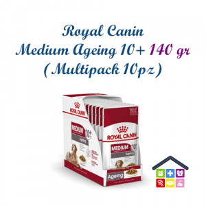 Royal Canin Cane | Linea Size HN | MEDIUM Adult Ageing10+ / 10X140g (Bustina ? Multipack)