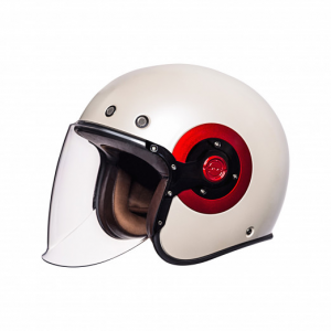 Casco Jet SMK RETRO Bianco Rosso