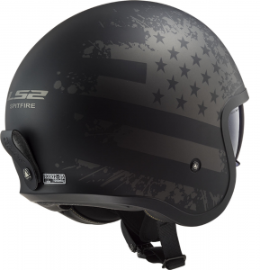 Casco jet LS2 OF599 SPITFIRE Nero FLAG