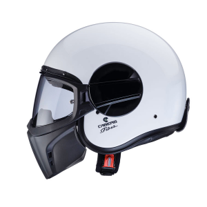 Casco jet Caberg Ghost con maschera removibile bianco
