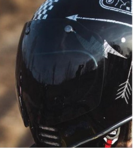 Visiera 3 bottoni scura Premier per casco MX