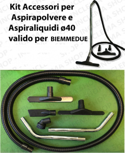 KIT tubo flessibile e Accessori per Aspirapolvere e Aspiraliquidi ø40 valido per BIEMMEDUE