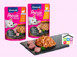 Vitakraft SAUCE bustina 6 per gatti adulti e 2 specialità “junior”,2 varietà di bocconcini in gelatina 0,85g