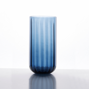 Vase Tall Blow Bowl Optic Air Force Blue