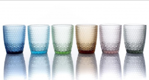 MOZART Set 6 bicchieri in pasta di vetro colori assortiti