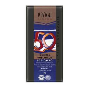 Cioccolato al latte - cacao min. 50% dolcificato con zucchero di fiore di cocco Vivani