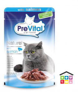 PREVITAL NATUREL POUCH WITH SALMON 0,85G
