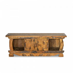 Porta tv in legno di teak con scomparto centrale