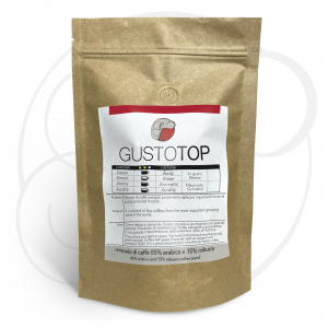 Miscela di caffè in grani GustoTop ( 85% arabica 15% robusta) confezione da 1kg, 500gr e 250gr
