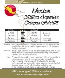 Caffè monorigine in cialda Mexico Altura Superior Chiapas Adelita confezioni da n. 50 e 200 cialde in carta ese 44 mm 