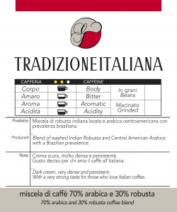 Miscela di Caffè in cialde Tradizione Italiana, confezione da n. 100 cialde in carta ese 44 mm 