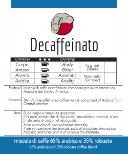 Caffè Decaffeinato in cialda GustoTop, confezioni da n.25, 50 e 200 cialde in carta ese 44 mm 